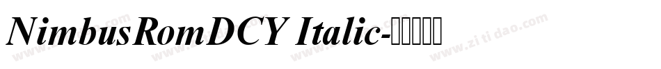 NimbusRomDCY Italic字体转换